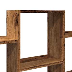 Nástěnná police old wood 159 x 18 x 66 cm kompozitní dřevo - obrázek 7