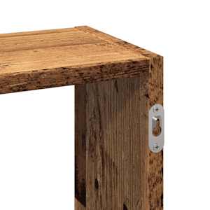 Nástěnná police old wood 159 x 18 x 66 cm kompozitní dřevo - obrázek 8
