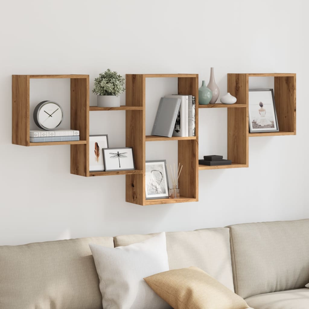 Wall Shelf Floating Shelf Rack Wall Cube Storage Shelf Engineered Wood vidaXL