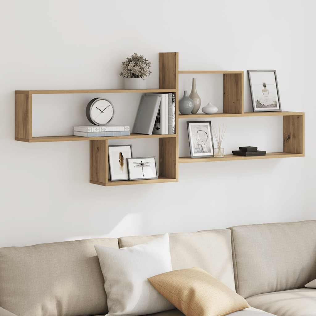 vidaXL Wandregal Artisan-Eiche 167,5x18x68 cm Holzwerkstoff