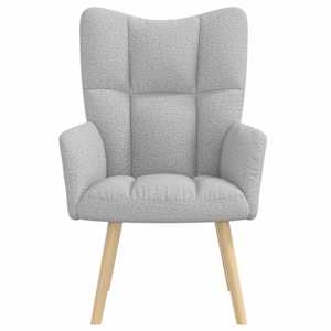 Relaxační křeslo obláčkově šedá textil - obrázek 3
