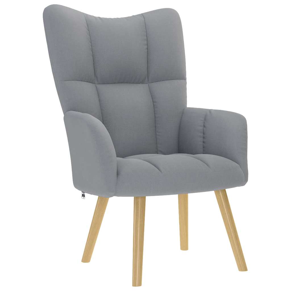 vidaXL Relaxační židle světle šedá textil