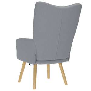 Relaxační židle světle šedá textil - obrázek 5