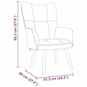 Relaxační židle světle šedá textil - obrázek 8