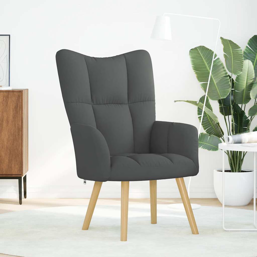 vidaXL Scaun de relaxare, gri închis, material textil