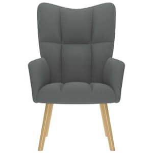 Relaxační židle tmavě šedá textil - obrázek 3
