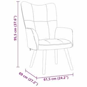 Relaxační židle tmavě šedá textil - obrázek 8