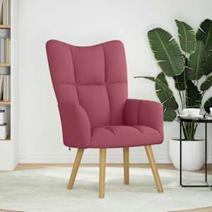 Relaxační křeslo vínové textil - obrázek 2