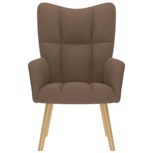 Relaxační křeslo hnědé textil - obrázek 3