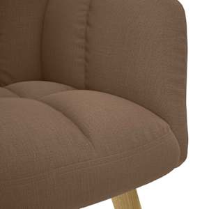 Relaxační křeslo hnědé textil - obrázek 6