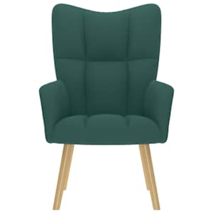Relaxační křeslo tmavě zelené textil - obrázek 3