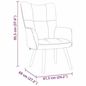 Relaxační křeslo tmavě zelené textil - obrázek 8