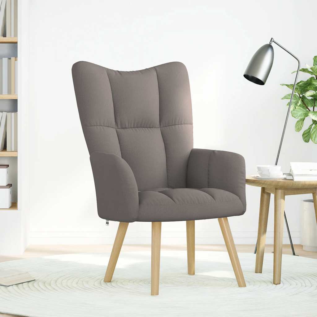 vidaXL Relaxstoel stof taupe afbeelding