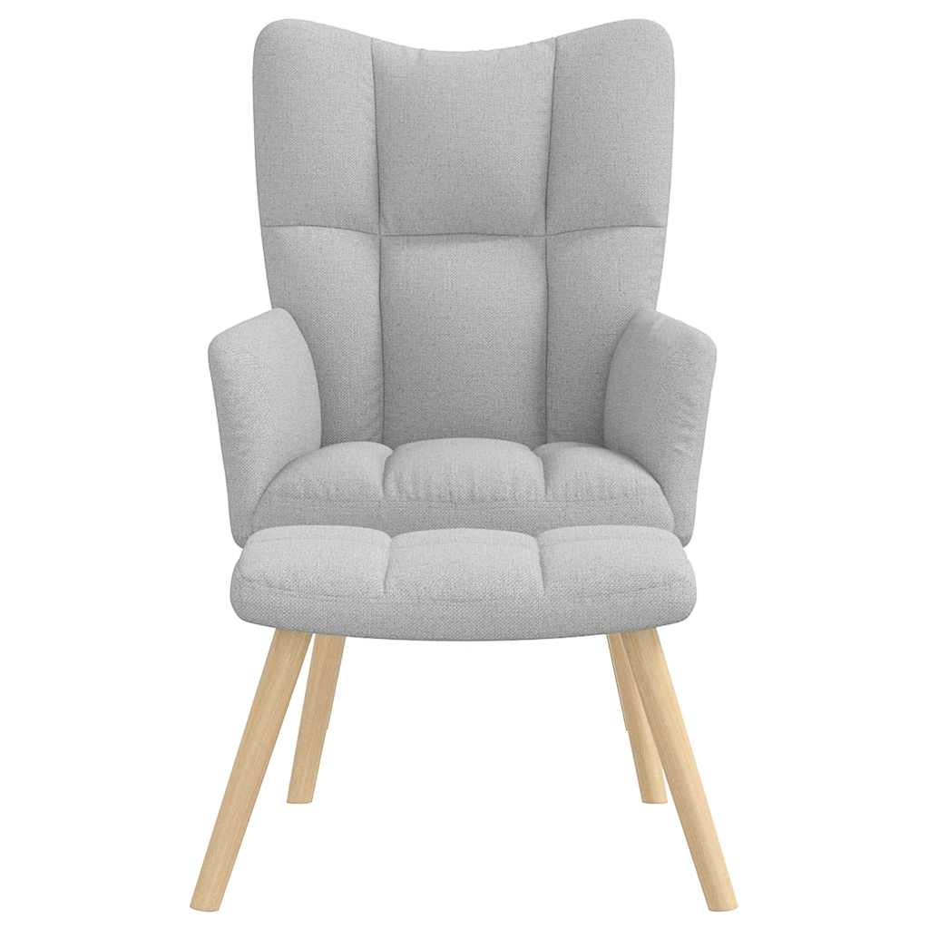 Thumbnail - vidaXL Relaxsessel mit Fußhocker Wolkengrauer Stoff