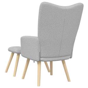Relaxační křeslo s podnožkou obláčkově šedá textil - obrázek 7