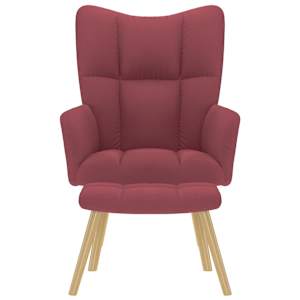 Relaxační křeslo s podnožkou vínové textil - obrázek 3