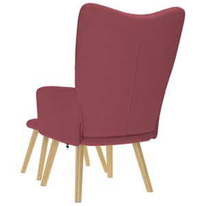 Relaxační křeslo s podnožkou vínové textil - obrázek 7