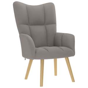 Relaxační křeslo s podnožkou taupe textil - obrázek 4