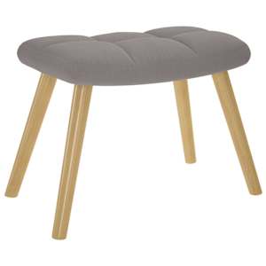 Relaxační křeslo s podnožkou taupe textil - obrázek 5