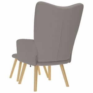 Relaxační křeslo s podnožkou taupe textil - obrázek 7