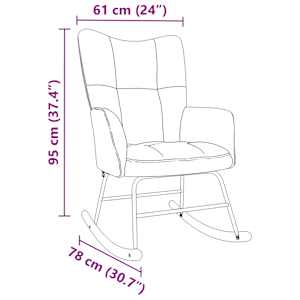Houpací křeslo tmavě zelené textil - obrázek 8