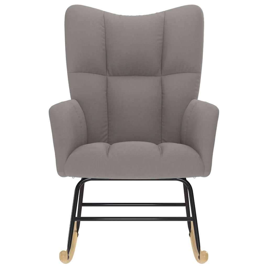 Thumbnail - vidaXL Schaukelstuhl Taupe Stoff