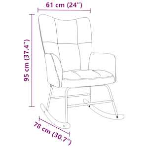 Houpací křeslo taupe textil - obrázek 8