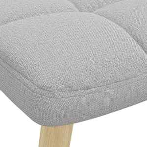 Houpací křeslo s podnožkou obláčkově šedé textil - obrázek 9