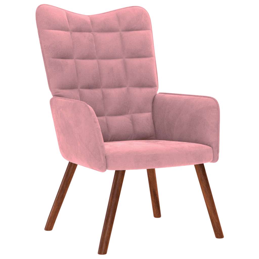 vidaXL Relaxsessel Rosa Samt