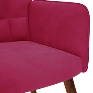 Relaxační křeslo vínové samet - obrázek 5
