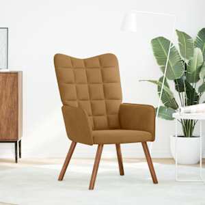 vidaXL Chaise de relaxation Marron Velours