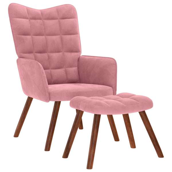 vidaXL puhketool jalapingiga, roosa, samet