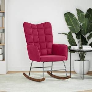 Gugalni stol vinsko rdeč žamet