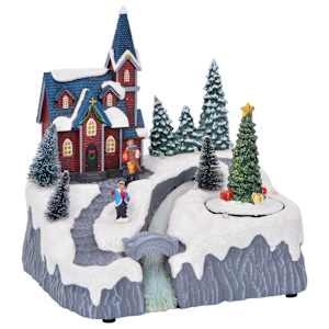 Dekorace vánoční vesnice Vícebarevný 20,5 x 17 x 21 cm Plast - obrázek 2