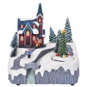 Dekorace vánoční vesnice Vícebarevný 20,5 x 17 x 21 cm Plast - obrázek 3