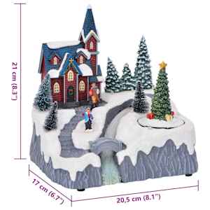 Dekorace vánoční vesnice Vícebarevný 20,5 x 17 x 21 cm Plast - obrázek 9