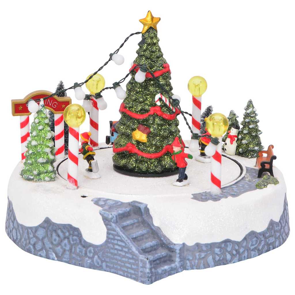 vidaXL Satul de Crăciun Multicolour 22 x 21.5 x 17 cm Plastic