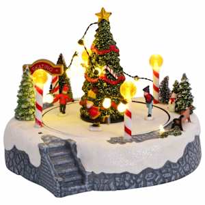 Dekorace vánoční vesnice Vícebarevný 22 x 21,5 x 17 cm Plast - obrázek 1