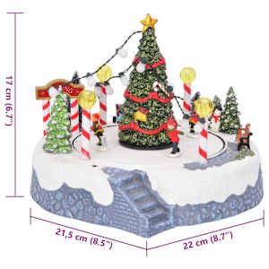 Dekorace vánoční vesnice Vícebarevný 22 x 21,5 x 17 cm Plast - obrázek 9