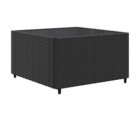 vidaXL Salon de jardin 6 pcs avec coussins Noir R&eacute;sine tress&eacute;e