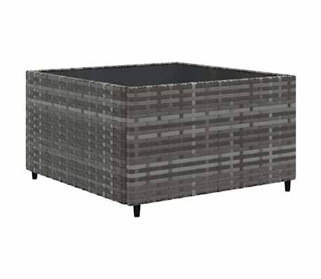 vidaXL Salon de jardin 8 pcs avec coussins Gris R&eacute;sine tress&eacute;e