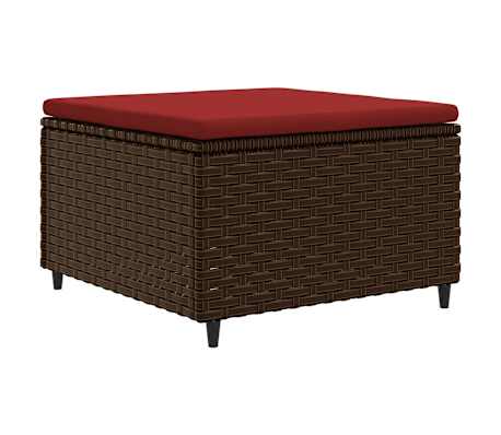 vidaXL Salon de jardin 5 pcs avec coussins Marron R&eacute;sine tress&eacute;e