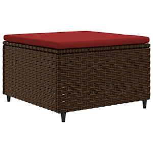 vidaXL Salon de jardin 5 pcs avec coussins Marron R&eacute;sine tress&eacute;e