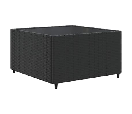 vidaXL 6 pcs conjunto lounge de jardim c/ almofad&otilde;es vime PE preto