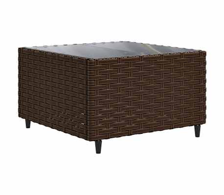 vidaXL 6-dijelna vrtna garnitura s jastucima smeđa od poliratana