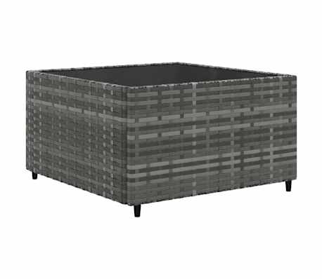 vidaXL Salon de jardin 6 pcs avec coussins Gris R&eacute;sine tress&eacute;e