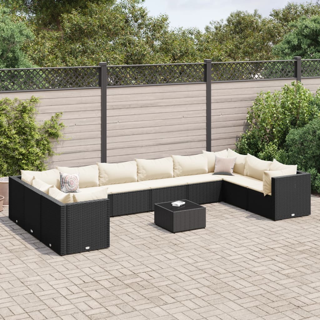 Patio Lounge Set Black