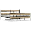 vidaXL metallist voodiraam ilma madratsita Sonoma tamm 183x213 cm
