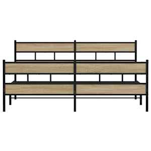 Kovový rám postele bez matrace dub sonoma 183 x 213 cm - obrázek 4