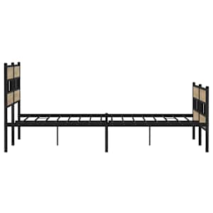 Kovový rám postele bez matrace dub sonoma 200 x 200 cm - obrázek 5